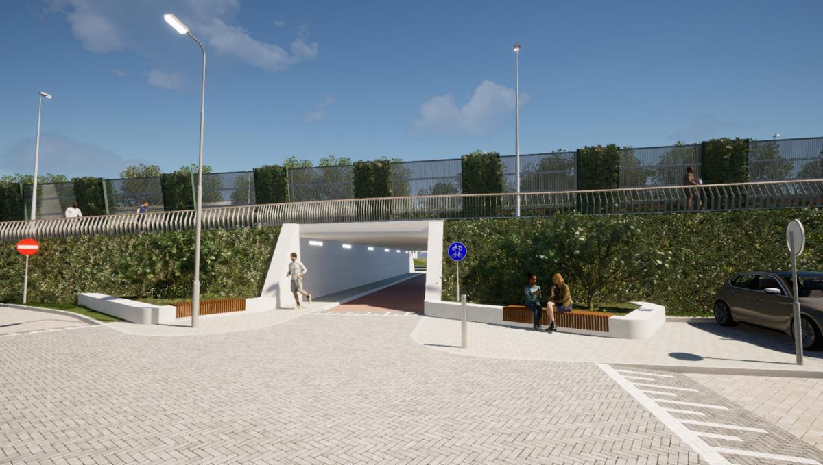 Fietstunnel Zuiddijk open