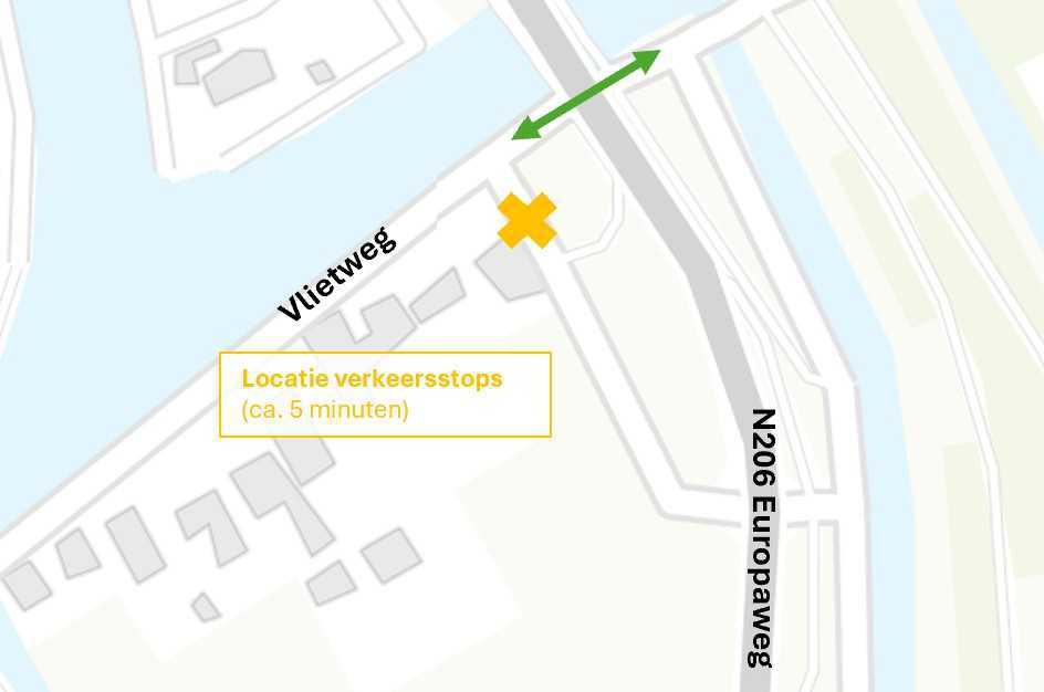 Verkeersstops Vlietweg 26/27/28 mei
