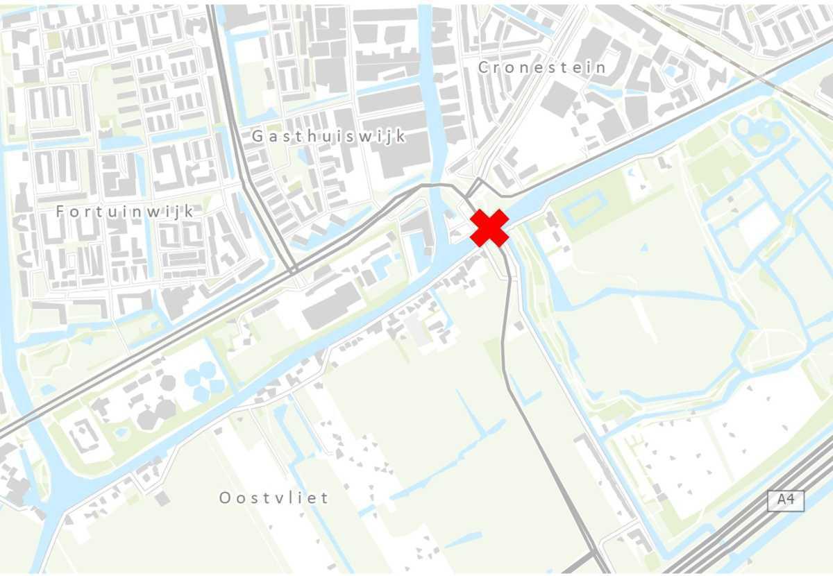 Afsluiting Rijn-Schiekanaal 16 juni t/m 18 juli