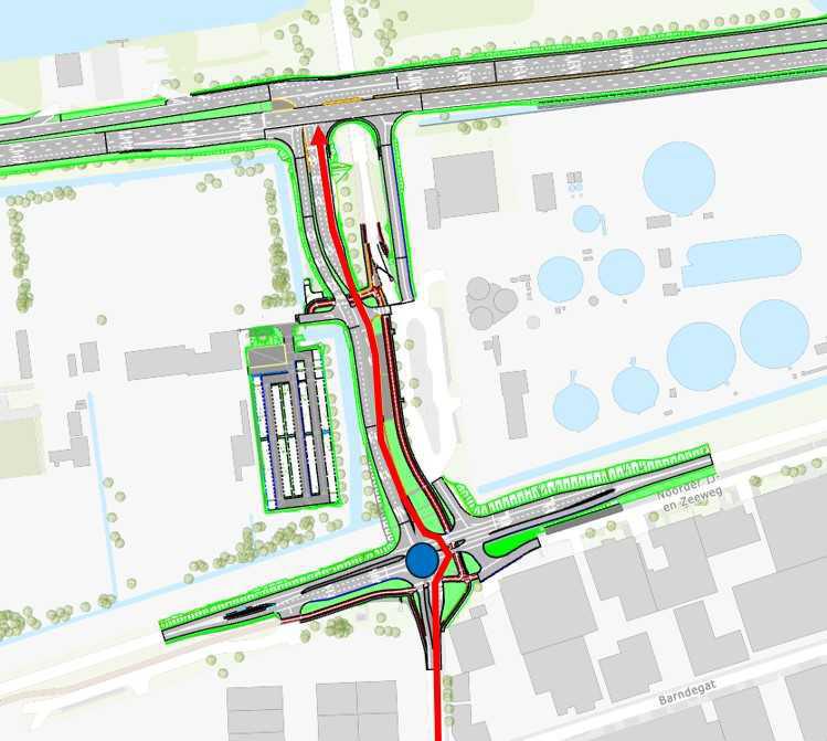 Openstelling rotonde Noorder IJ-en Zeedijk / Sluispolderweg