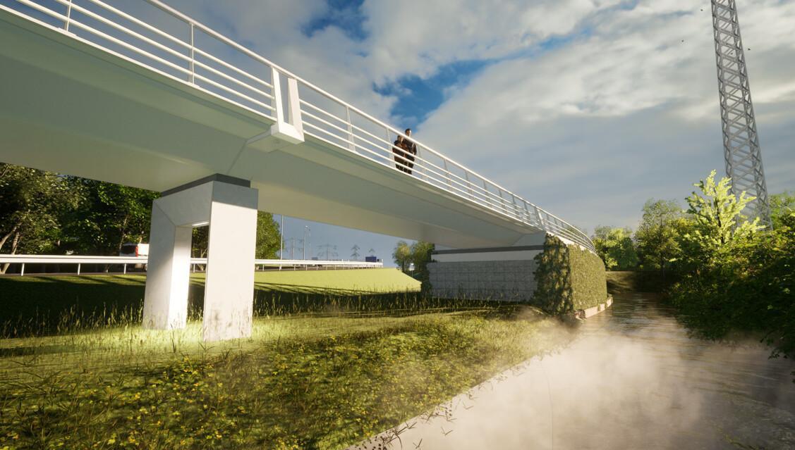 Voortgang werkzaamheden fiets- en voetgangersbrug Ambacht