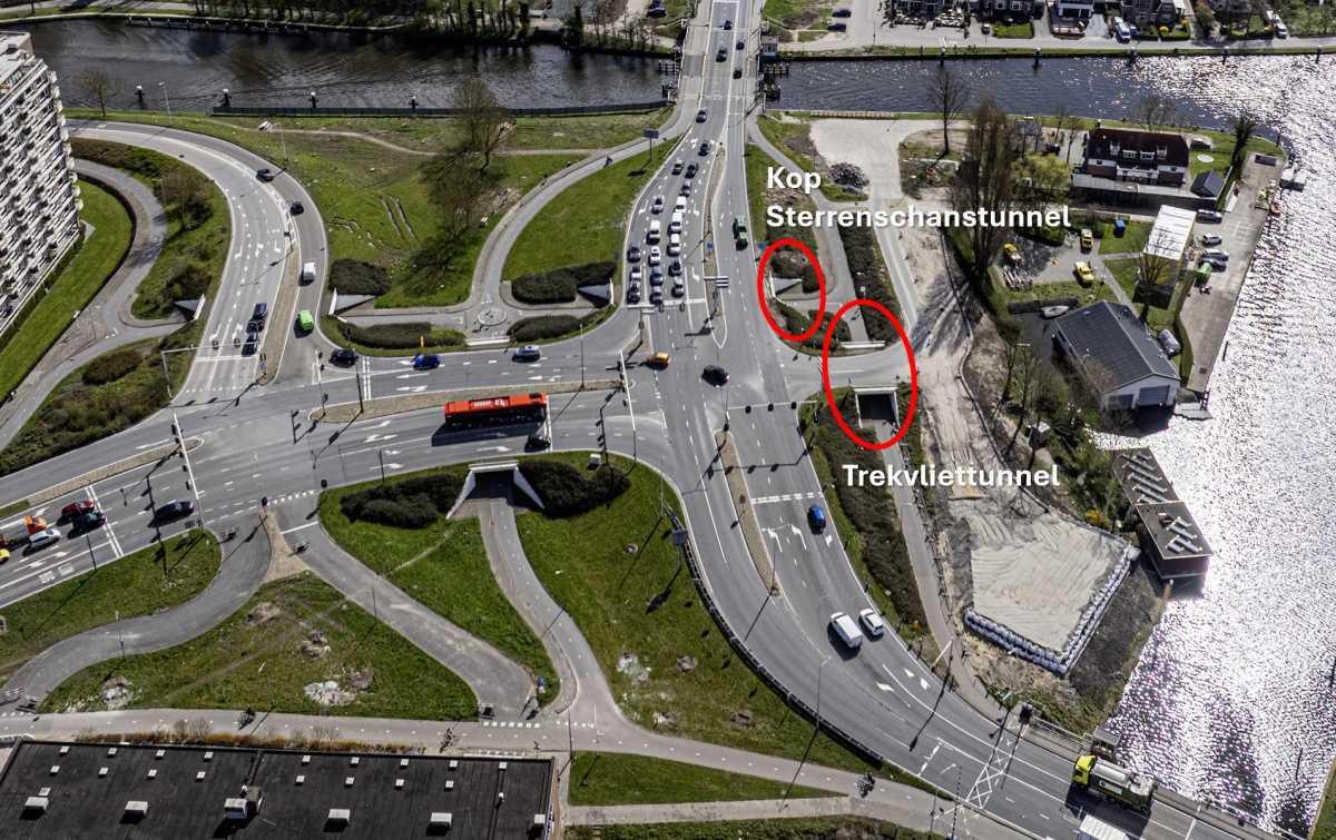 Sloop Trekvliet-fietstunnel Sloop Trekvliet-fietstunnel