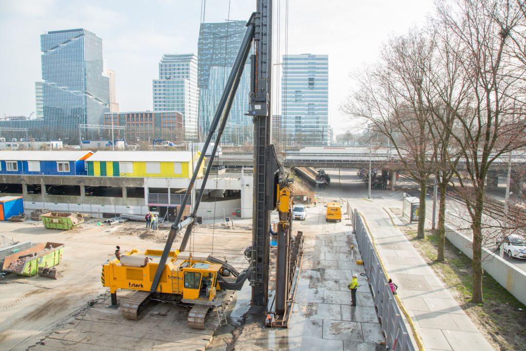 Plaatsen damwanden Gé Frankentunnel Plaatsen damwanden Gé Frankentunnel