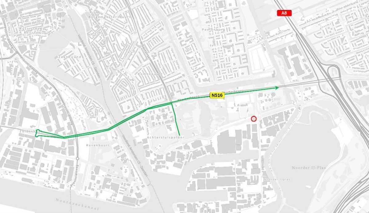 Omleidingsroute verkeer Achtersluispolder II & Zilverland: 27 oktober t/m 9 november