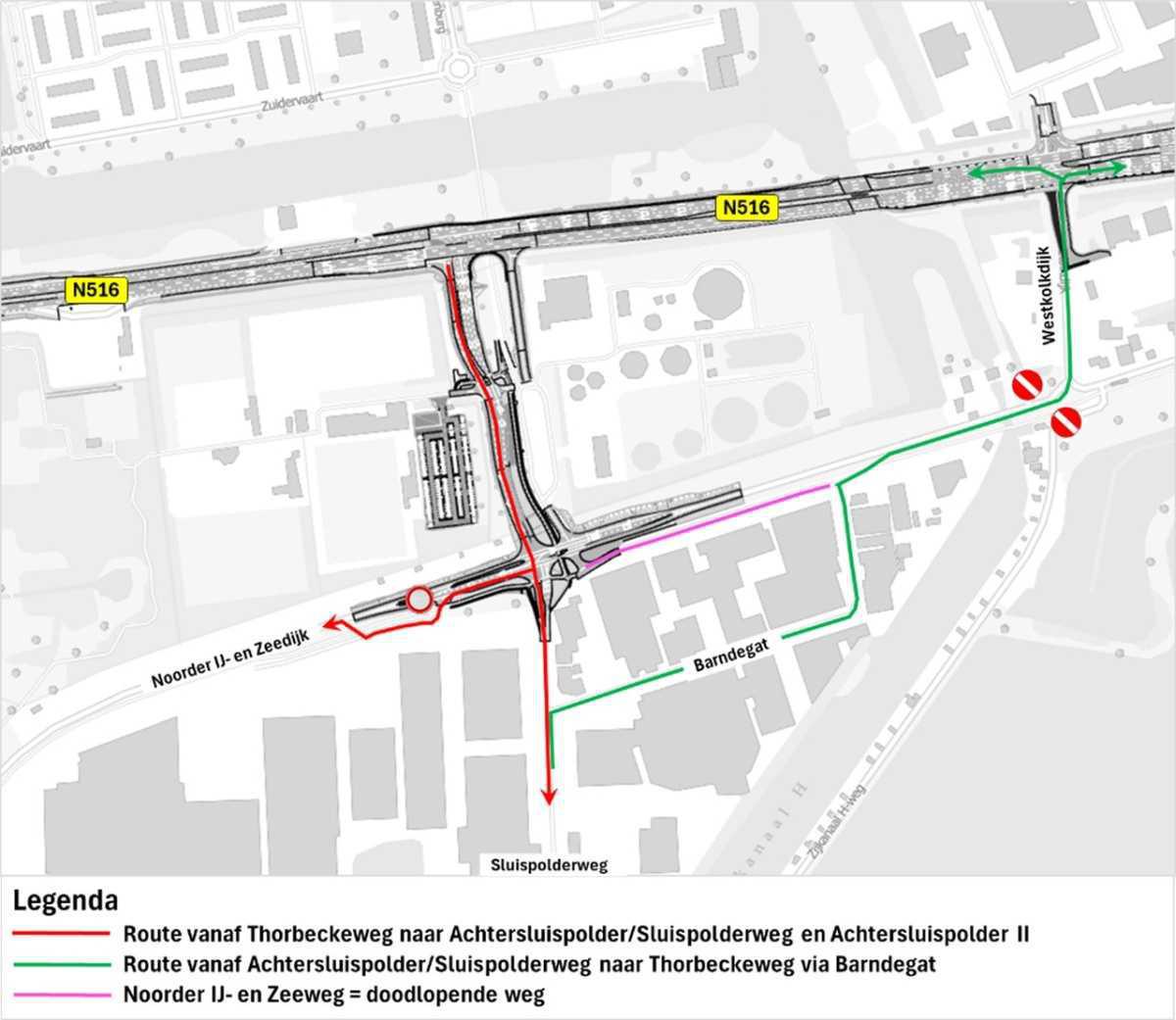Omleidingsroute verkeer Achtersluispolder I: 27 oktober t/m 19 december Omleidingsroute verkeer Achtersluispolder I: 27 oktober t/m 19 december