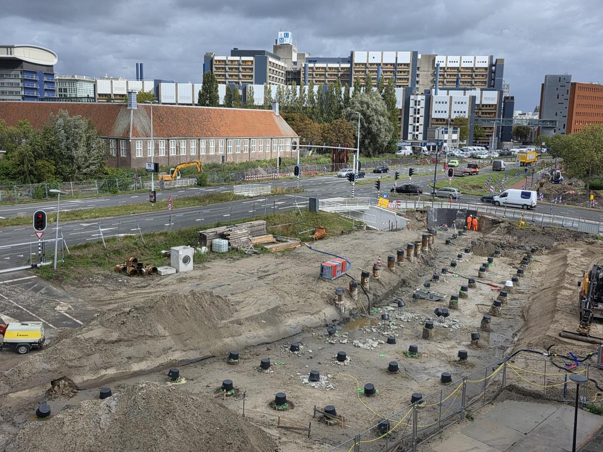 Voortgang bouw onderdoorgang Vondellaan Voortgang bouw onderdoorgang Vondellaan