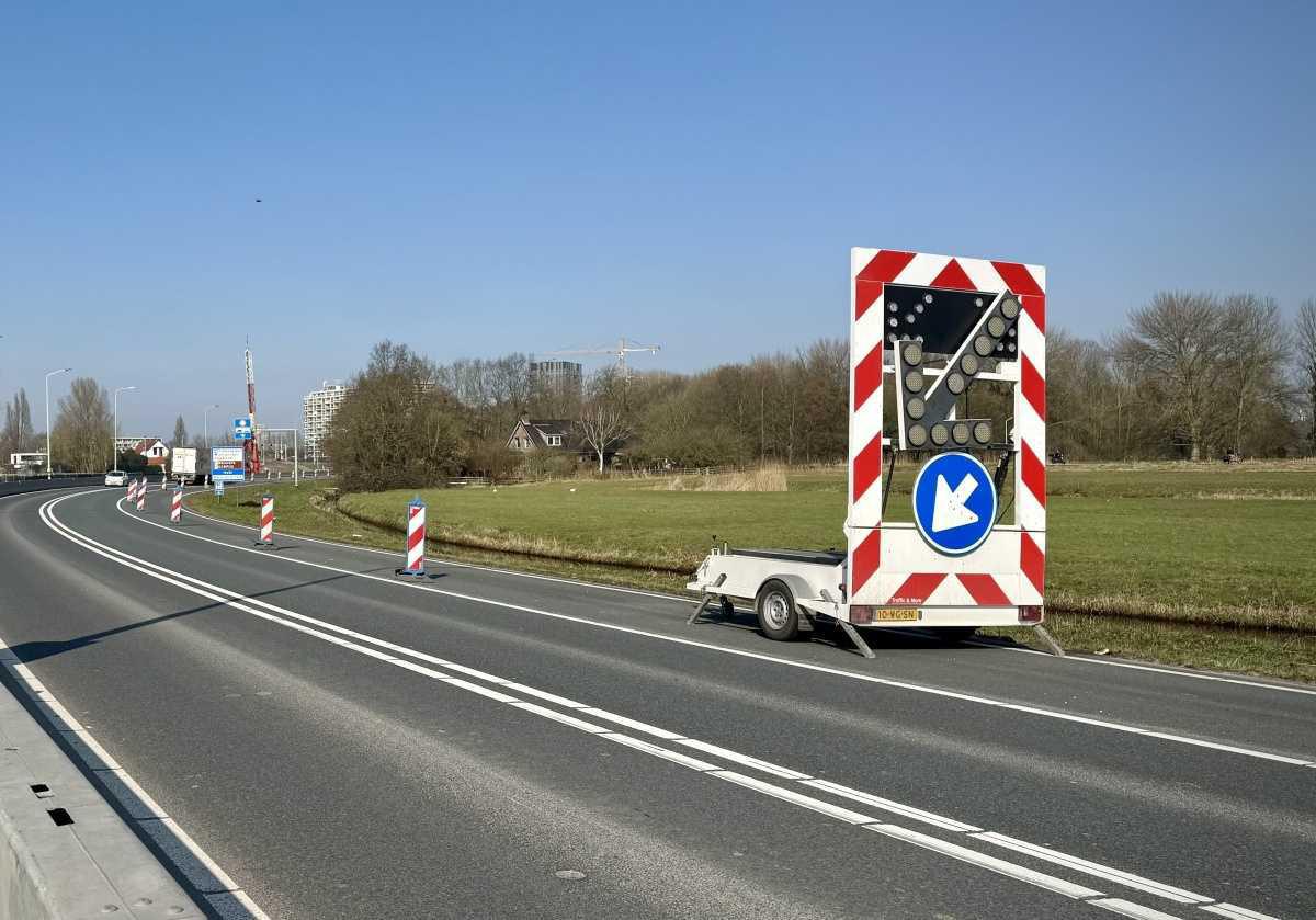 Afzetting één rijbaan N206 Europaweg