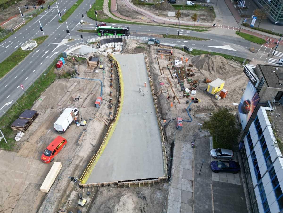 Voortgang bouw onderdoorgang Vondellaan Voortgang bouw onderdoorgang Vondellaan