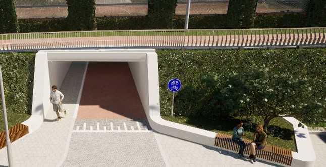 Werkzaamheden fietstunnel Zuiddijk