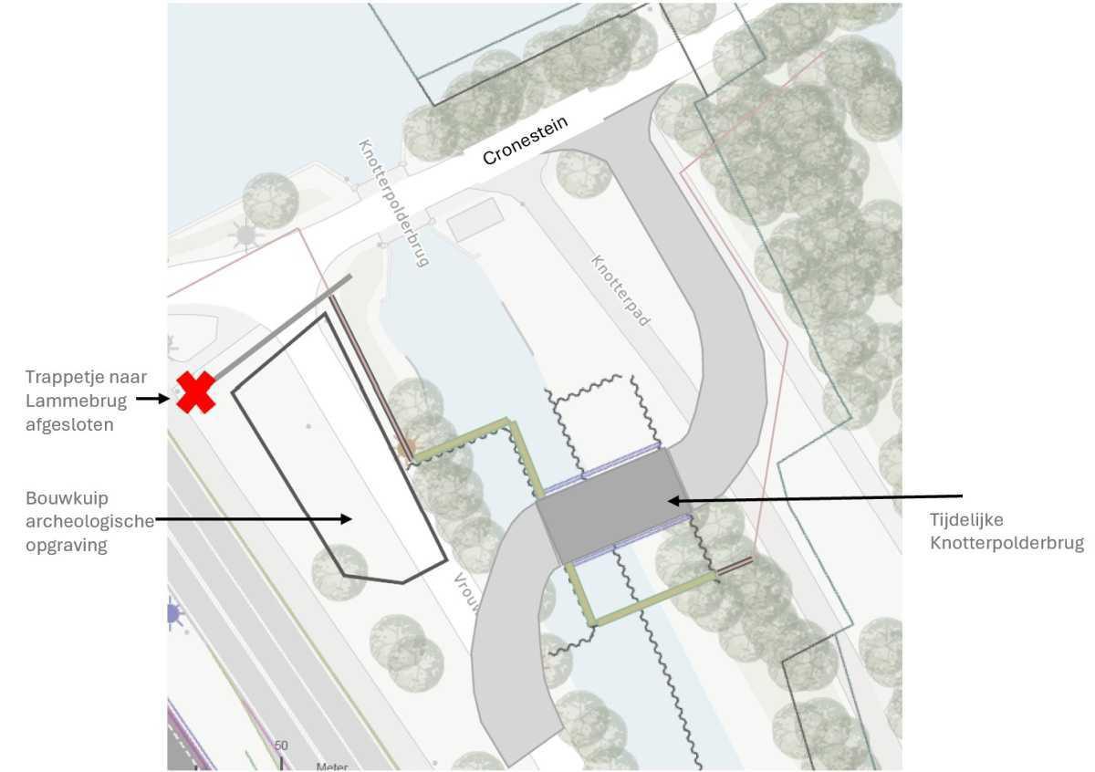 Vrouwenweg weer open, met tijdelijke Knotterpolderbrug Vrouwenweg weer open, met tijdelijke Knotterpolderbrug