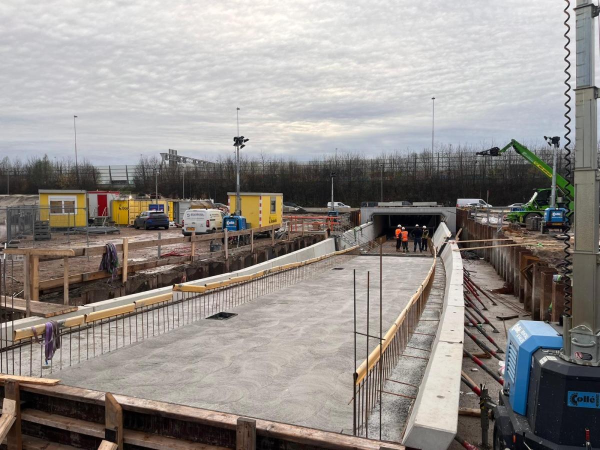 Werkzaamheden fietstunnel Skoon