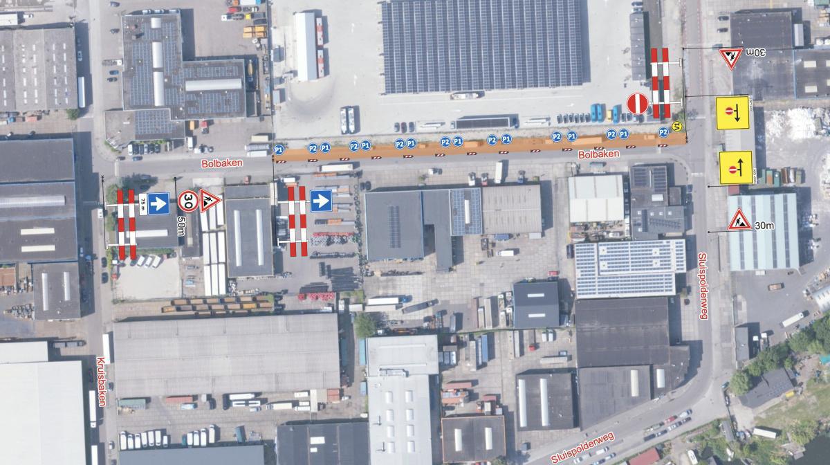 Eenrichtingsverkeer Bolbaken vanaf 16 februari