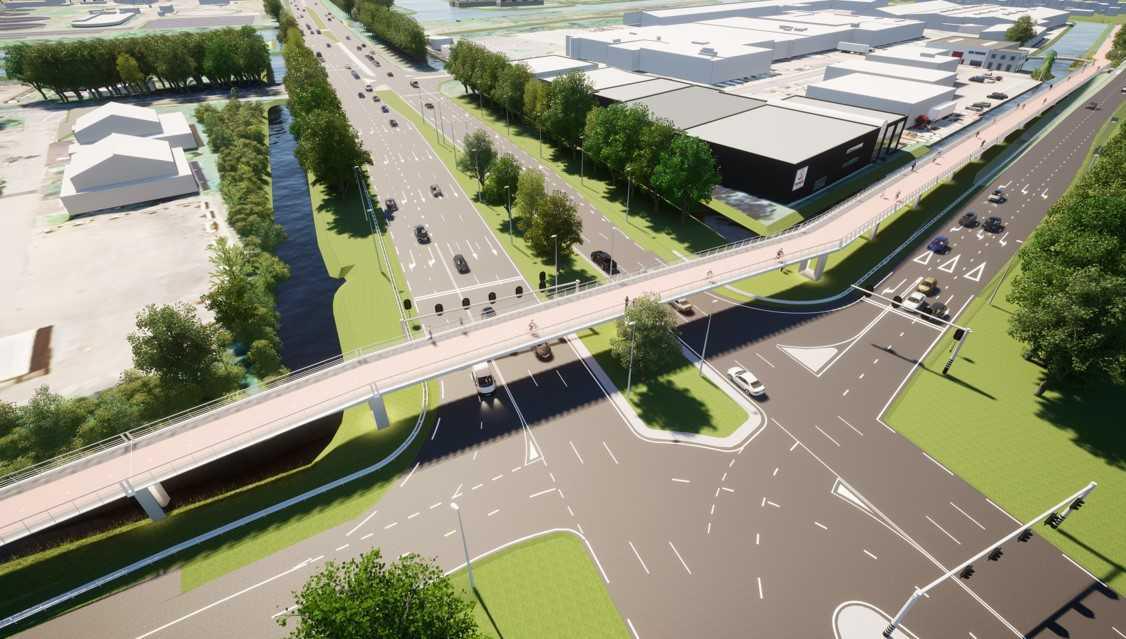Het is bijna zover. Volgende week kunt u gebruikmaken van de prachtige, nieuwe fiets- en voetgangersbrug: de Eendenpullenbrug.