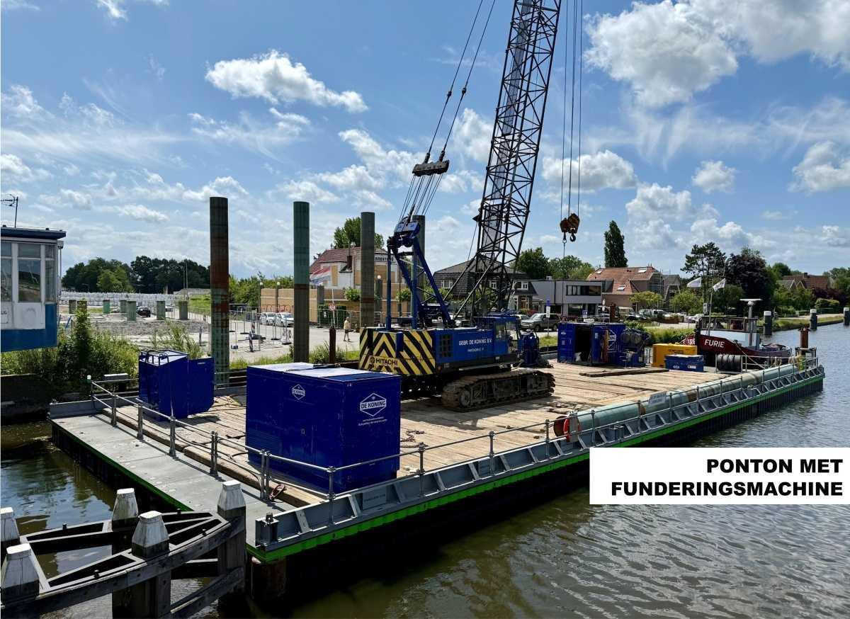 Trillen/heien damwanden en funderingspalen Lammebrug