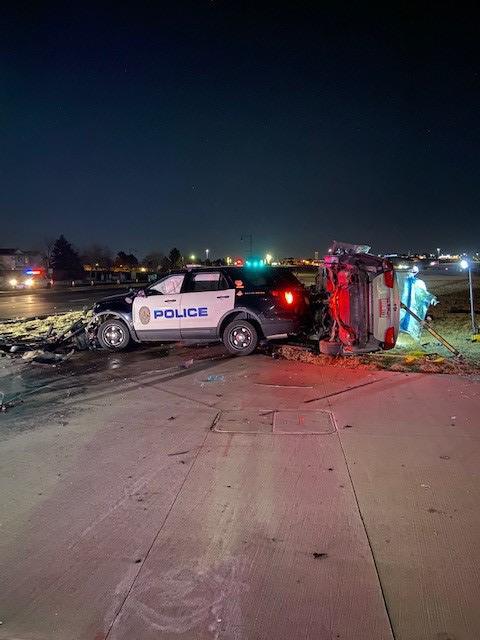 Stolen Car Crashes into Police Vehicle Stolen Car Crashes into Police Vehicle