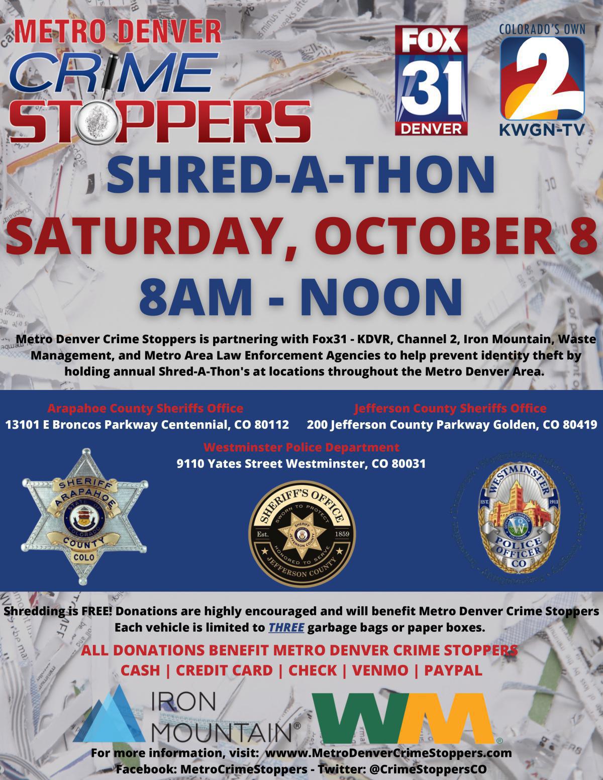 Crime Stoppers Shred A Thon Crime Stoppers Shred A Thon