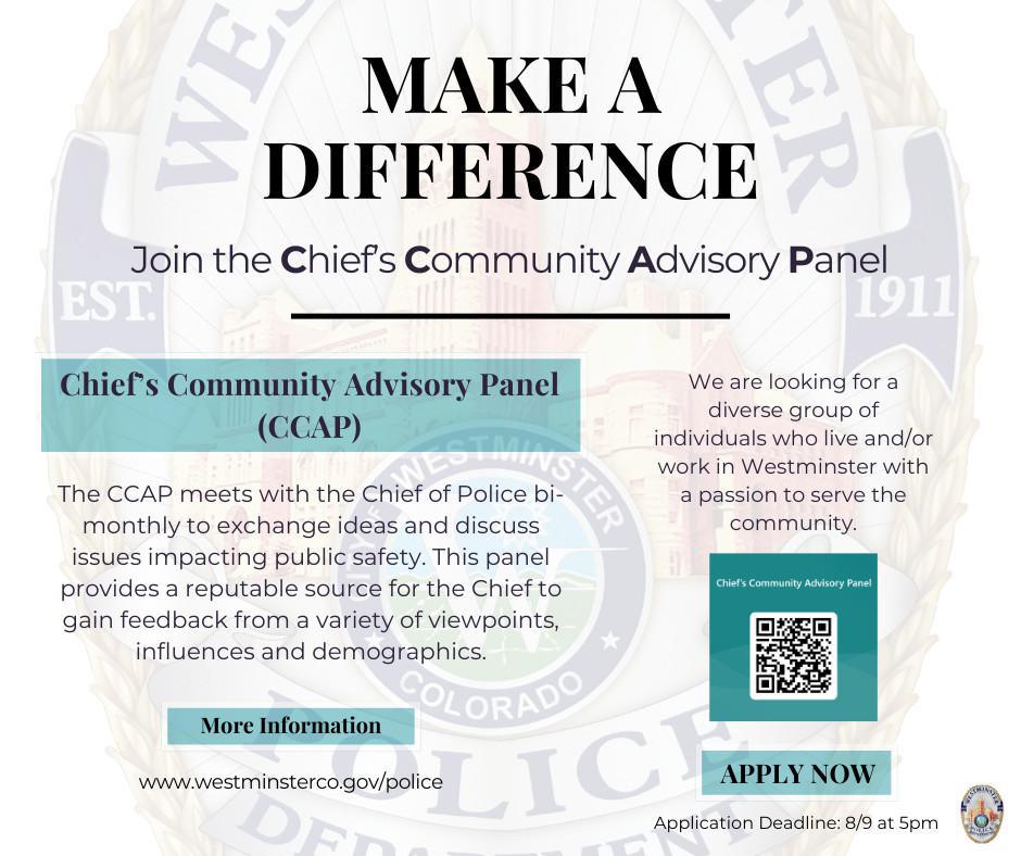 Join the Chief's Community Advisory Panel