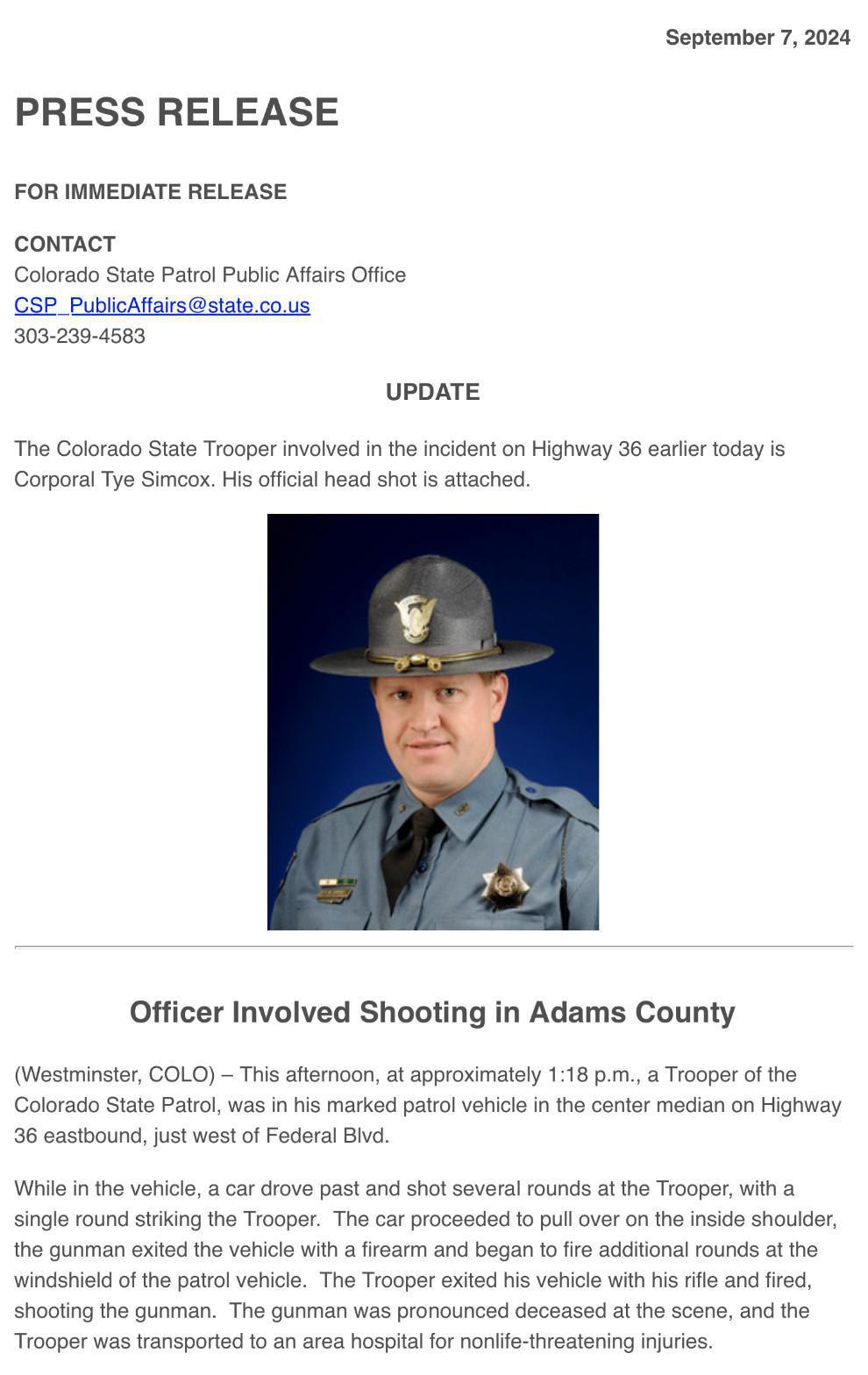CSP Officer-Involved Shooting CSP Officer-Involved Shooting
