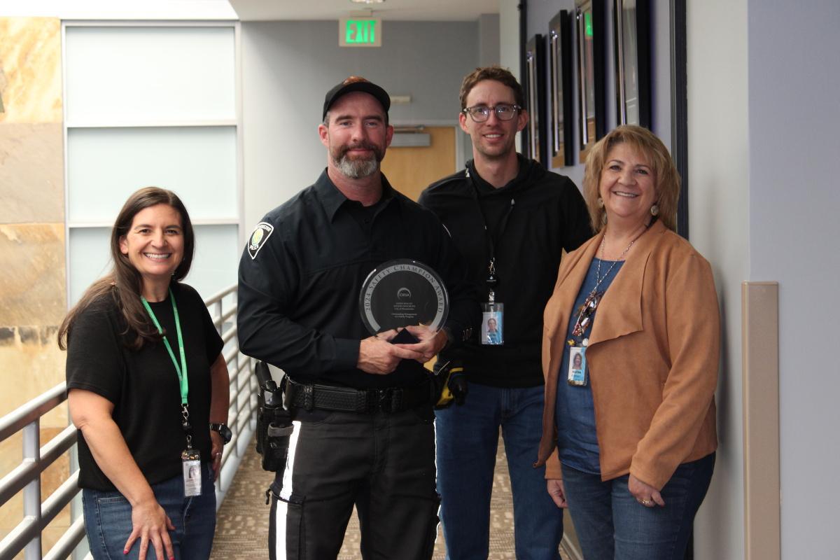 Officer Holley recognized for dedication to workplace safety Officer Holley recognized for dedication to workplace safety