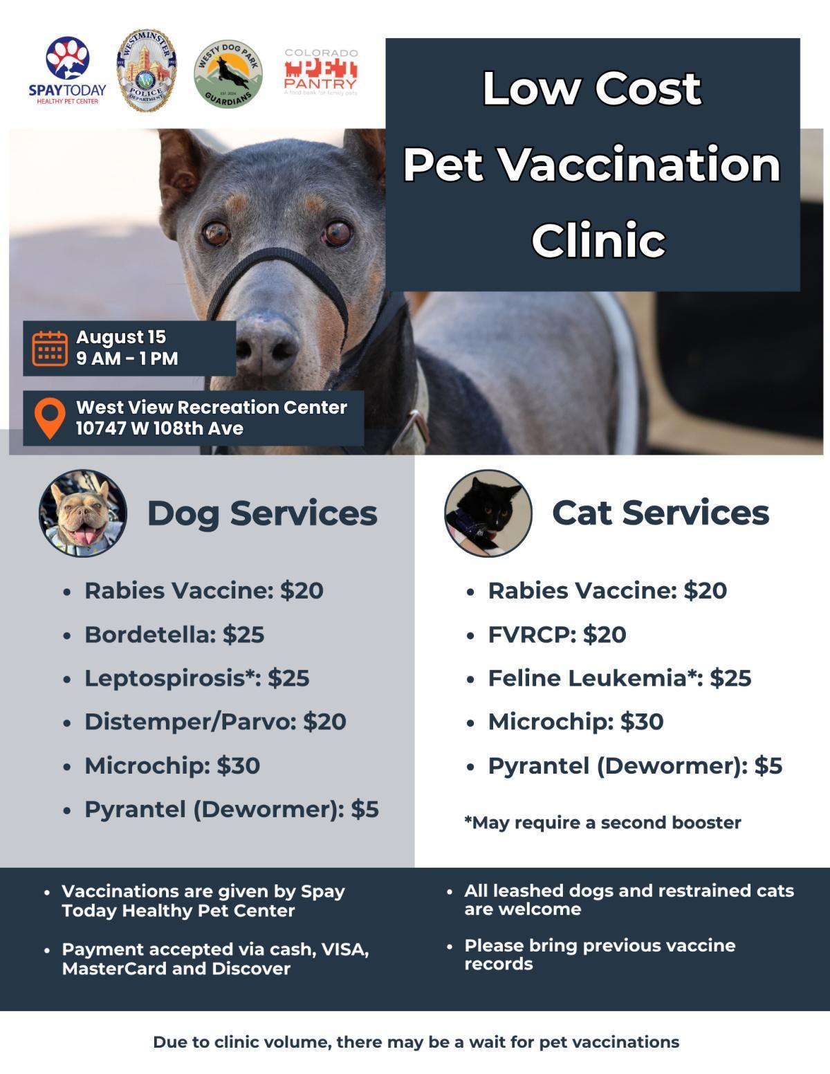 Low Cost Pet Vaccination Clinic Low Cost Pet Vaccination Clinic