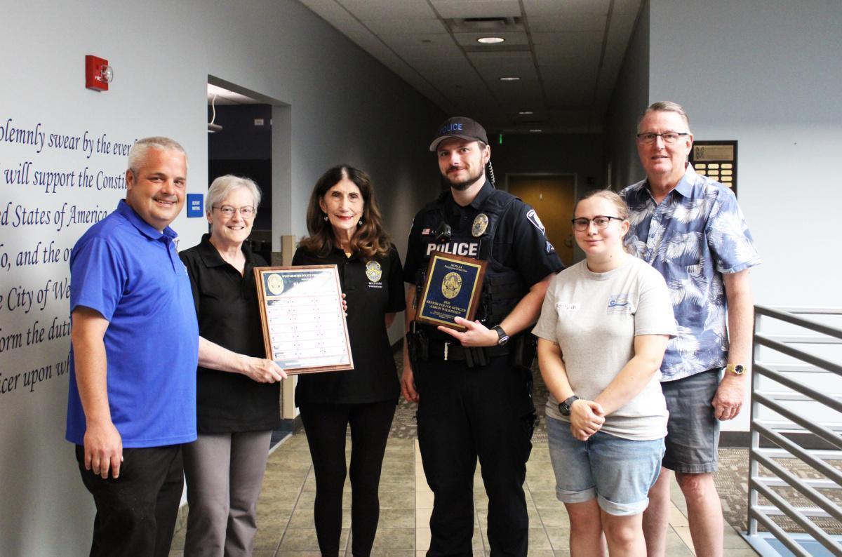 Sr. Police Officer Wilkinson receives WCPAAA Employee of the Year Award