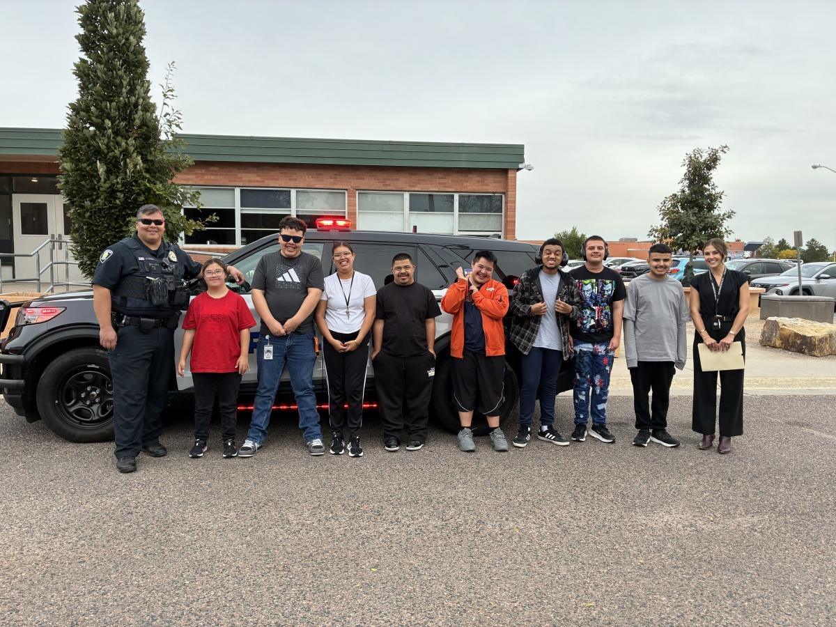 Officers visit students to discuss Blue Envelope Program Officers visit students to discuss Blue Envelope Program
