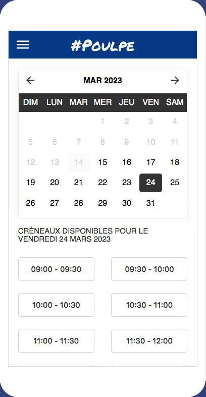 Une appli pour la prise de RDV en ligne Une appli pour la prise de RDV en ligne
