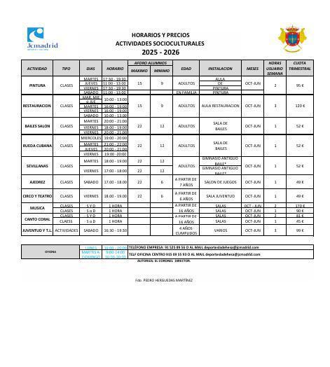 ACTIVIDADES DEPORTIVAS Y SOCIOCULTURALES