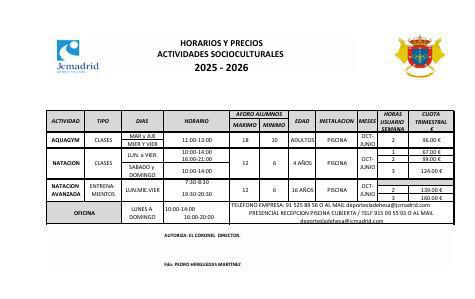 ACTIVIDADES DEPORTIVAS Y SOCIOCULTURALES