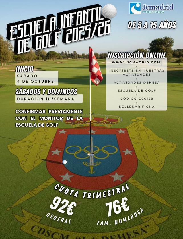 INSCRIPCIÓN ESCUELA GOLF 2025/2026