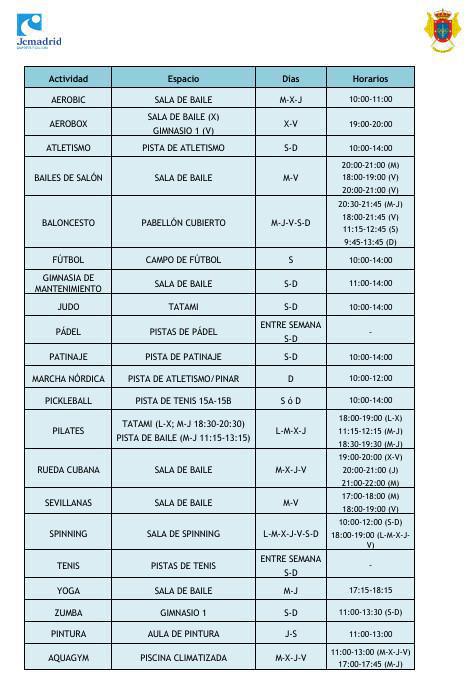 ACTIVIDADES DEPORTIVAS Y CULTURALES TEMPORADA 25-26 CDSCM LA DEHESA