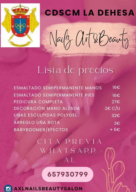 NUEVO SERVICIO MANICURA EN LA DEHESA. 