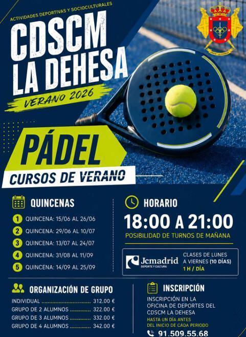 CURSILLOS INTENSIVOS VERANO 2026 CDSCM LA DEHESA. MASTERCLASS SPINNING, AQUAGYM Y ZUMBA 20/06/2026 CURSILLOS INTENSIVOS VERANO 2026 CDSCM LA DEHESA. MASTERCLASS SPINNING, AQUAGYM Y ZUMBA 20/06/2026