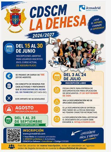 RECORDATORIO ACTIVIDADES DEPORTIVAS Y SOCIOCULTURALES 26/27