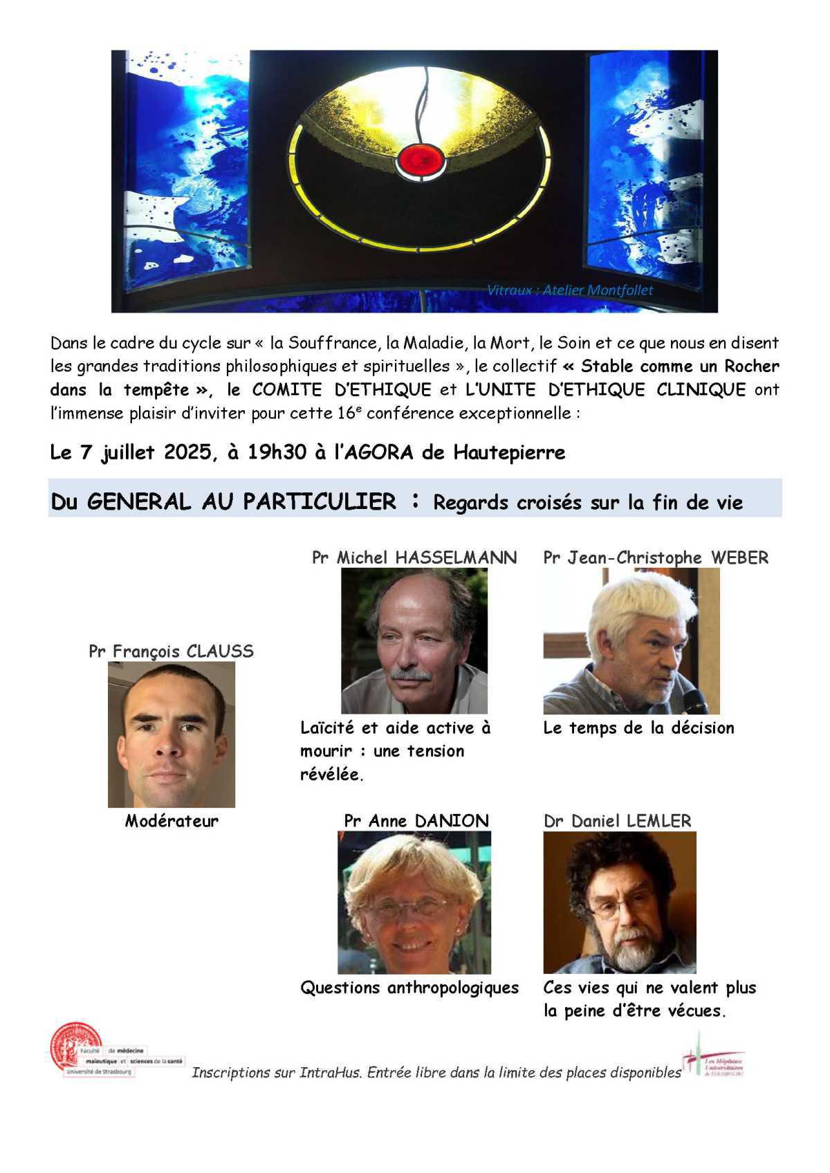 Conférence ''Du GENERAL AU PARTICULIER : Regards croisés sur la fin de vie''
