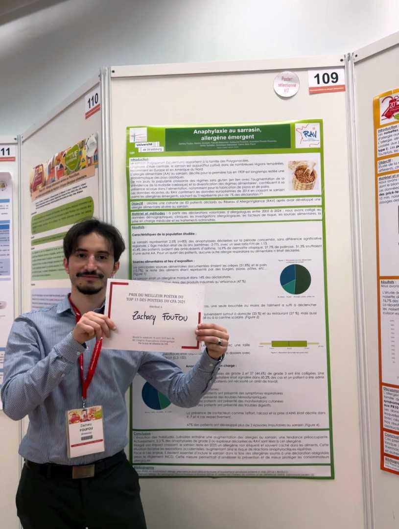 L'unité d'allergologie à l'honneur au congrès annuel francophone d'allergologie