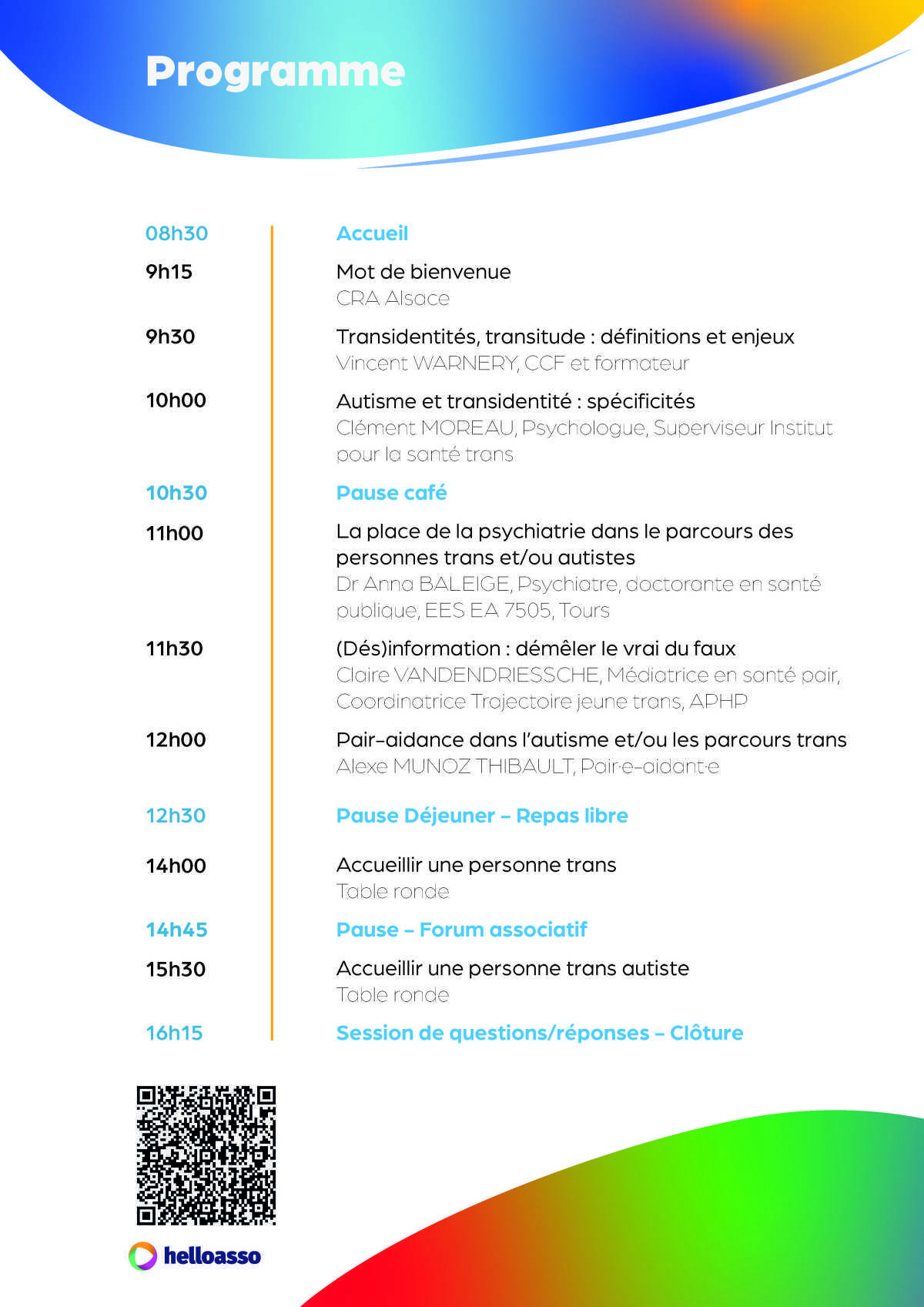 Journée de conférence ''Accueillir et accompagner les personnes trans autistes : enjeux, pratiques et perspectives''