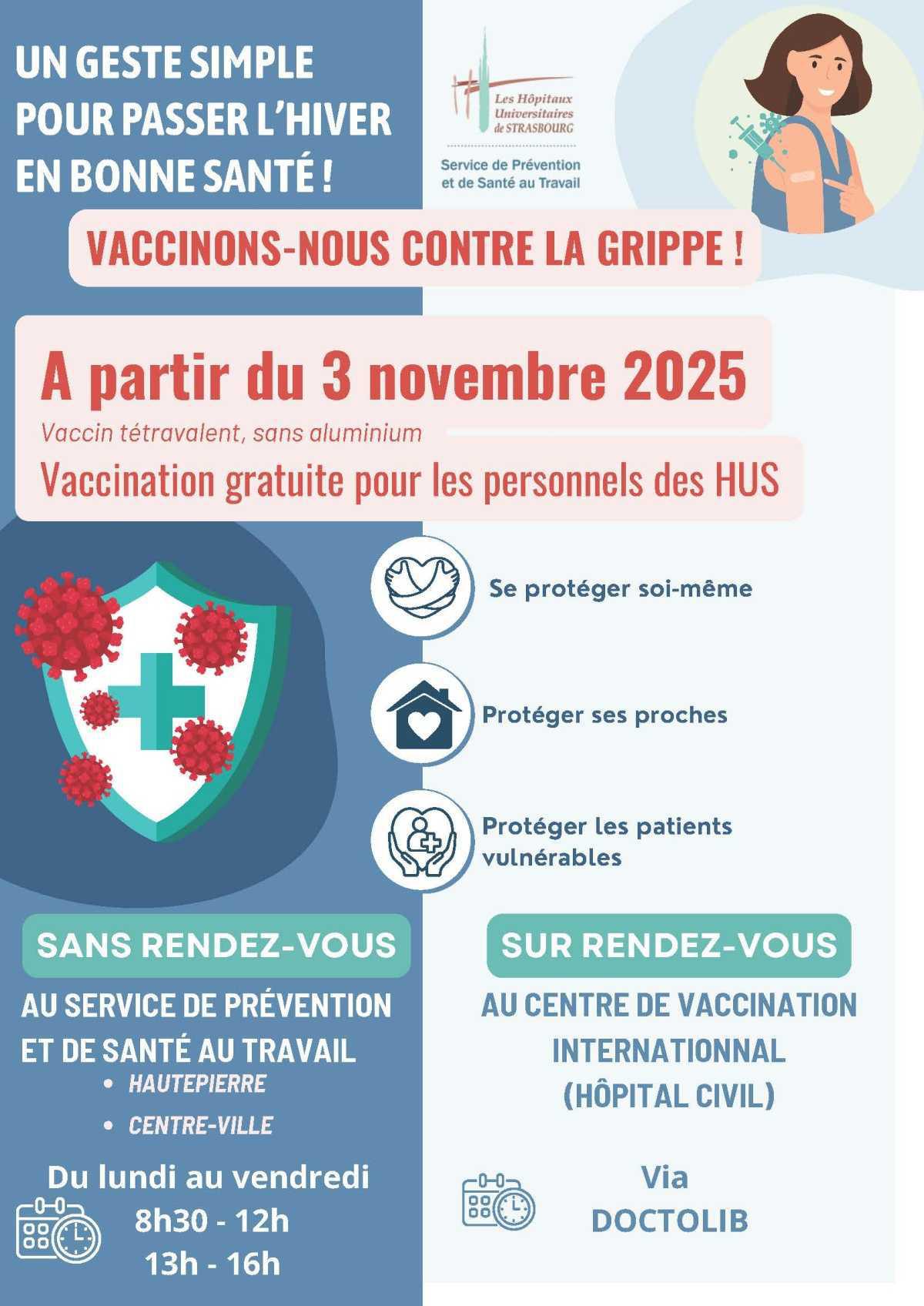 Dès le 3 novembre, vaccinons-nous contre la grippe !