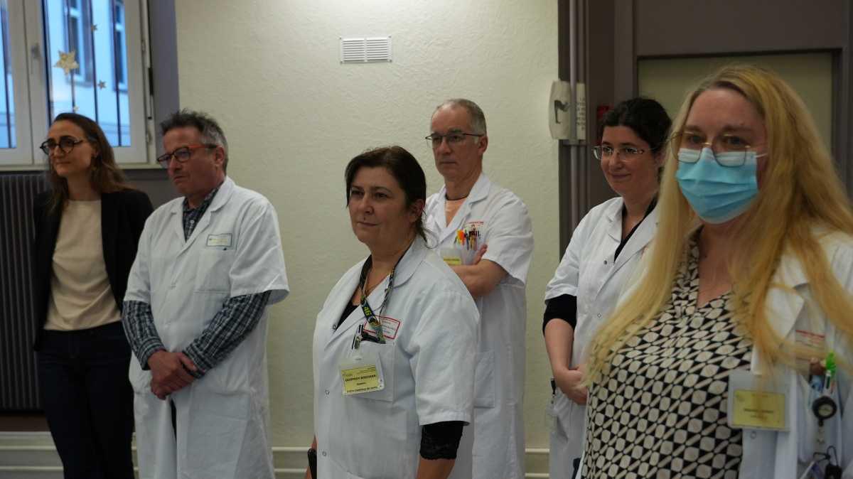 Cérémonie des voeux adressés aux personnels des HUS sur le site de la Robertsau