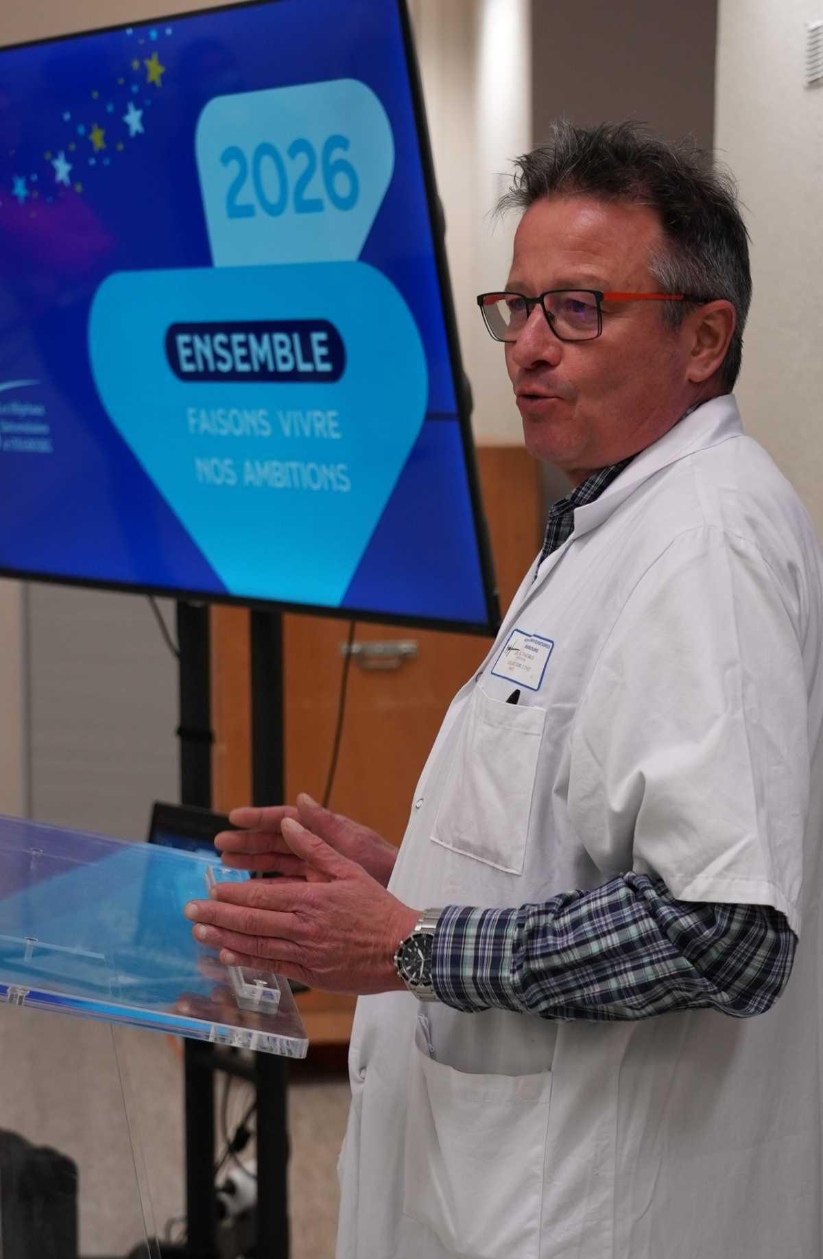 Cérémonie des voeux adressés aux personnels des HUS sur le site de la Robertsau