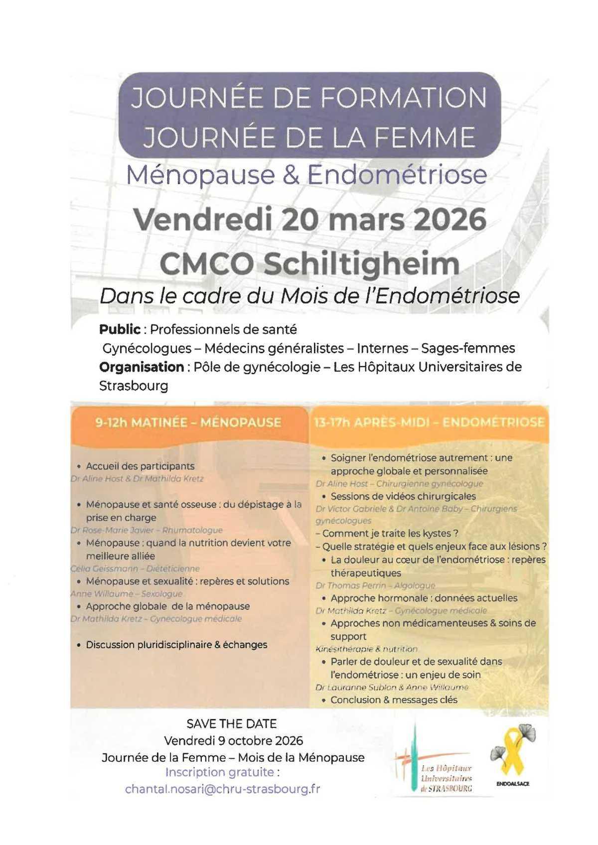 Journée de formation : Ménopause & endométriose