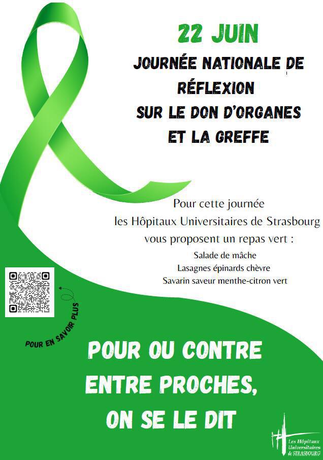 Tous donneurs, tous receveurs le 22 juin à l’occasion de la journée nationale de réflexion sur le don d’organes et la greffe 