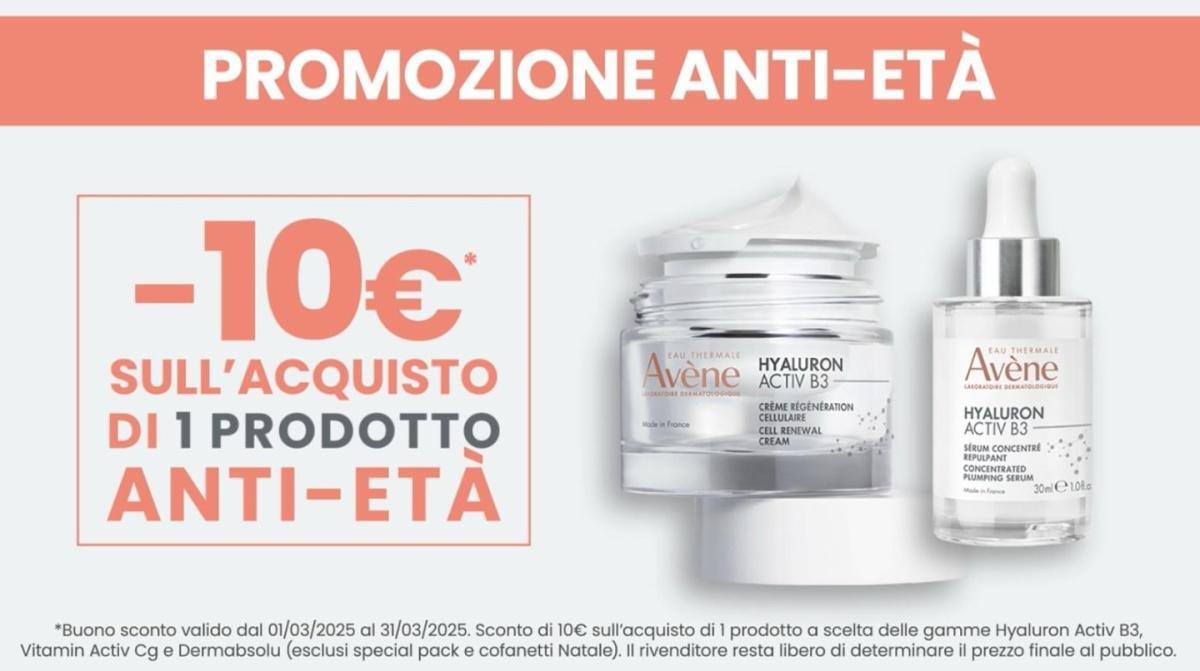 Promozione anti età Avène