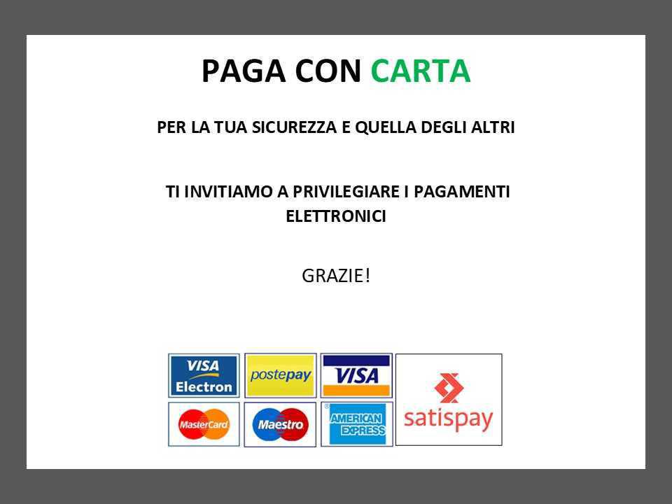 💳 Paga con carta, paga in sicurezza! 💳