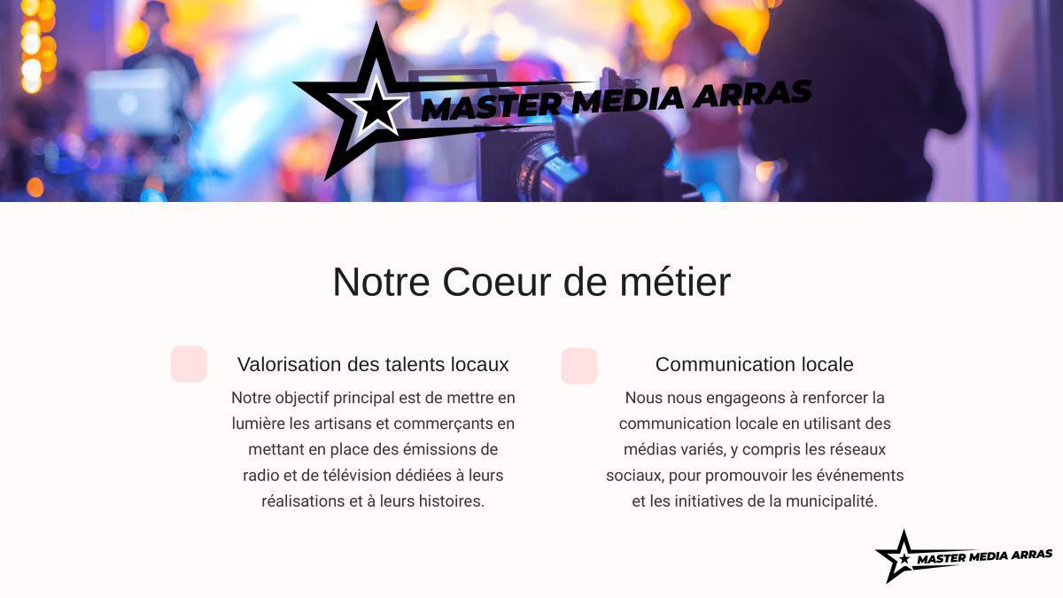 Découvrez MASTER MEDIA ARRAS  Découvrez MASTER MEDIA ARRAS