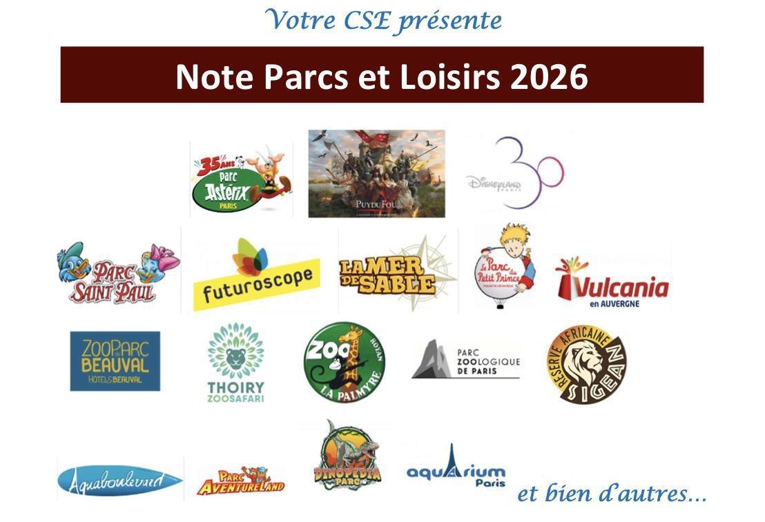 Note Parcs & Loisirs 2026