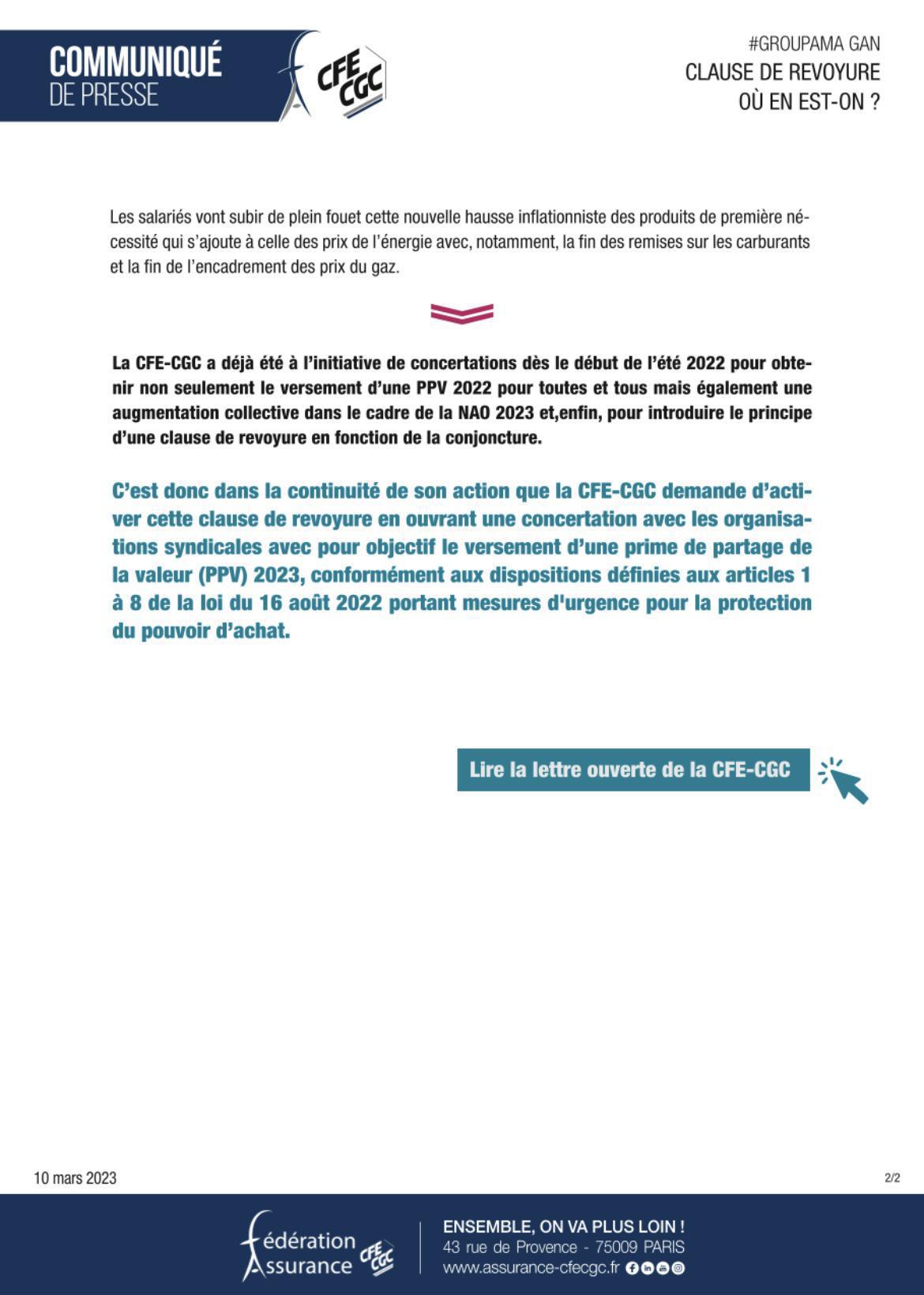 Communiqué de presse 