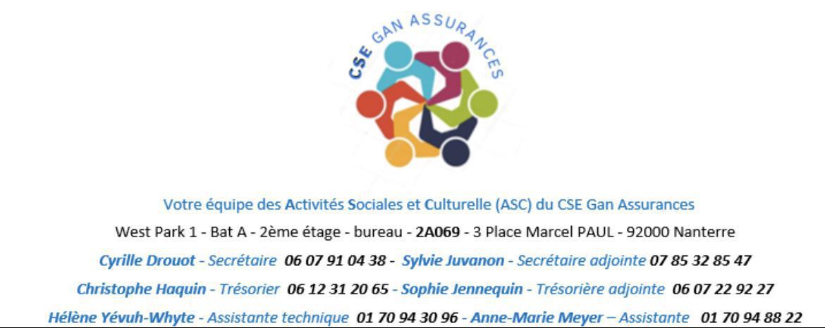 Gan ass : pas de jeudi noir pour nos activités sociales et culturelles !!