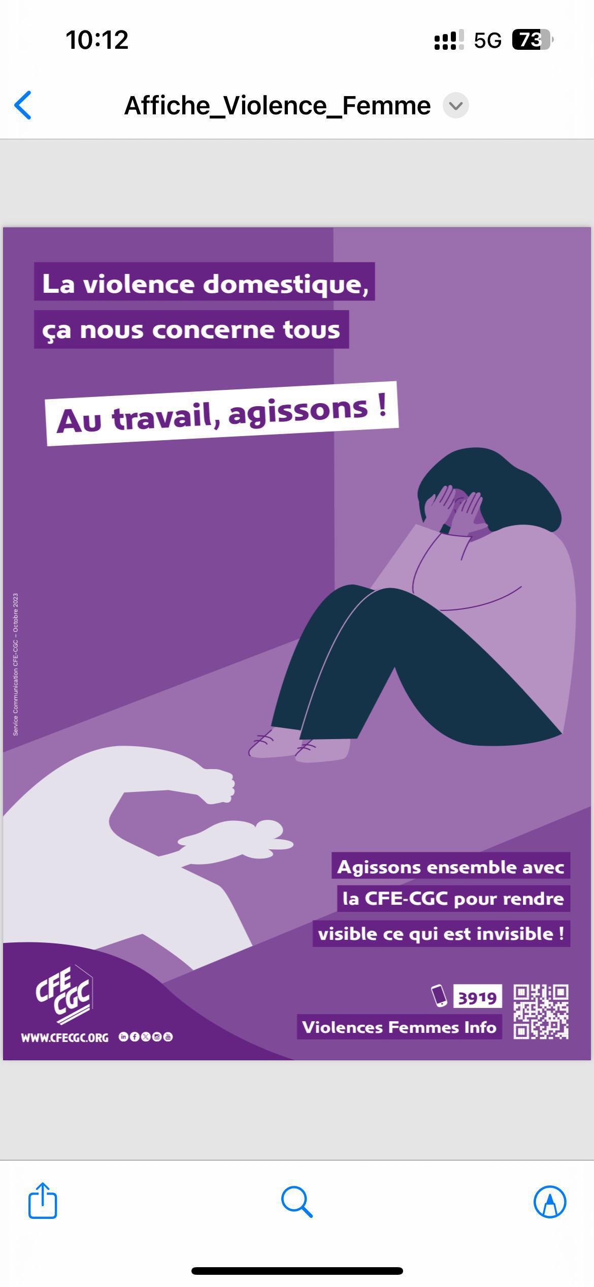 La violence domestique ça nous concerne tous !!