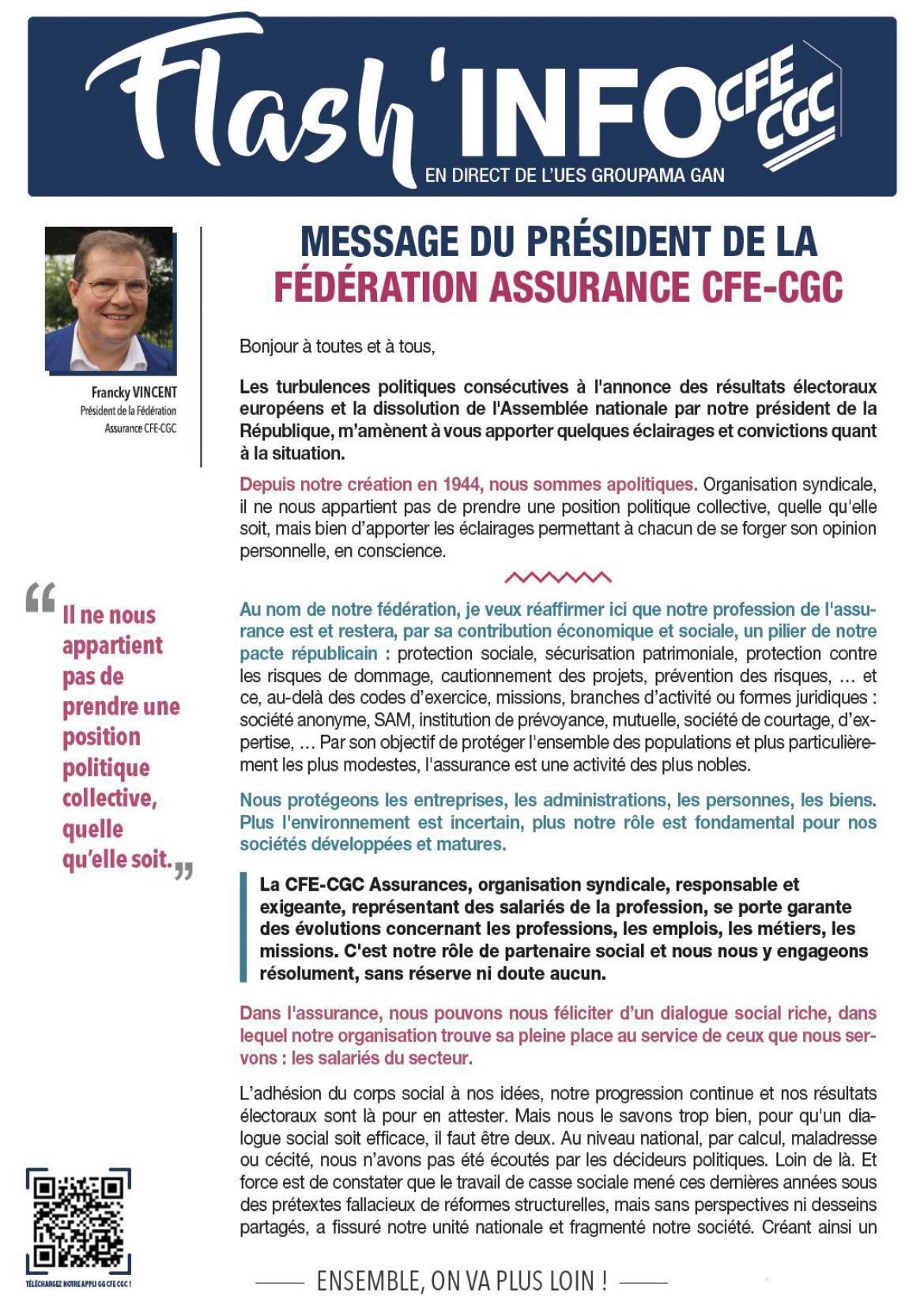 CFE-CGC : actualité nationale